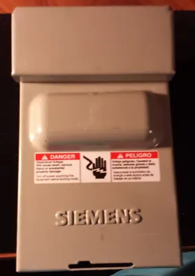 Buy Siemens WN2060 60A Rainproof Pull Out A/c Disconnect Switch Enclosed.Single Unit • 18.95$