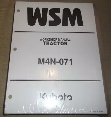 Buy Kubota M4n-071 Tractor Service Shop Repair Workshop Manual New • 79.99$