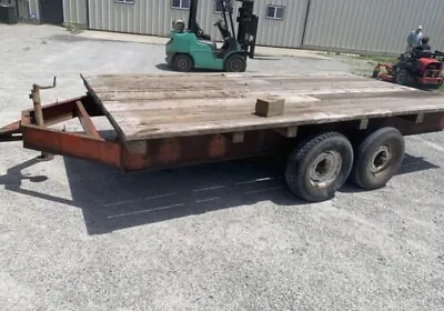 Buy Tandem Axle Deck Over Utility Trailer 15’ Long And 8’  Pin Hitch Heavy Duty • 1,349$