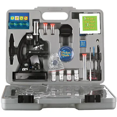 Buy AmScope 52pc 120X-1200X Starter Compound Microscope Science Kit For Kids  • 41.99$
