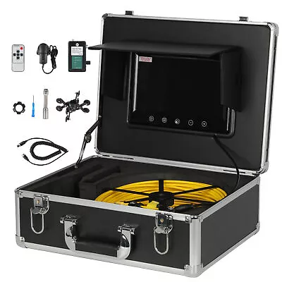 Buy Pipe Inspection Sewer Camera Pipe Inspection Camera 98.4ft/30m 7  HD LCD Monitor • 219$