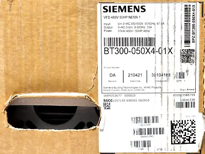 Buy SEALED Siemens BT300-050X4-01X Variable Frequency Drive 480V 50HP BT300050X401X • 3,500$