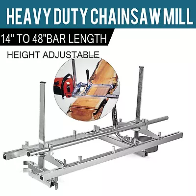 Buy Fits 14 -48  Portable Chainsaw Guide Bar Chain Saw Mill Log Planking Lumber  • 79$