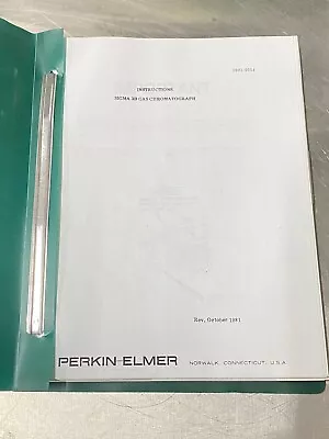 Buy Perkin Elmer PE Sigma 3B Gas Chromatograph - Users Guide / Manual • 39.99$