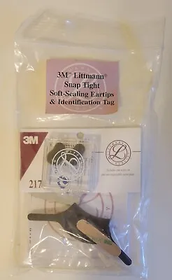 Buy New 3M Littmann Snap Tight Soft Sealing Ear Tips & Identification Tag Black 2170 • 7.99$