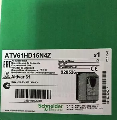 Buy BRAND NEW Schneider ATV61HD15N4Z ALTIVAR 61 20HP AC Inverter • 2,575$