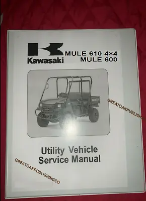 Buy 2005-2012 Kawasaki Mule 610 4x4 UTILITY UTV Utility Shop Service Manual 11 0 • 21.73$