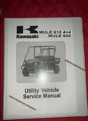 Buy 2008 Kawasaki Mule 600 4x4 UTILITY UTV  Workshop Service Manual Binder KAF400 • 23.88$
