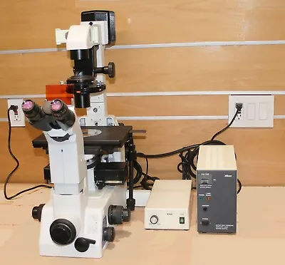 Buy Nikon Eclipse TE300 Inverted Phase Contrast Fluorescence Microscope 5 Objectives • 8,000$
