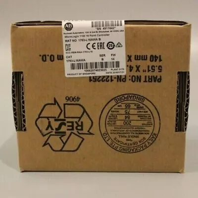 Buy New Factory Sealed AB 1763-L16AWA MicroLogix1100 16 Point Controller 1763L16AWA • 980$
