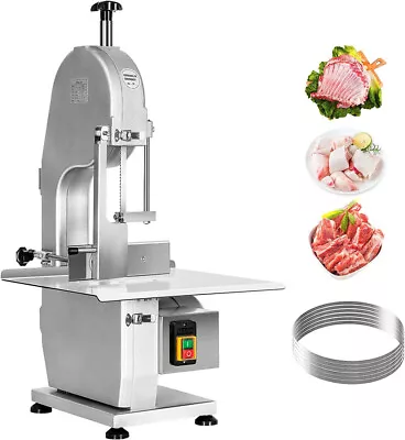 Buy Commercial Electric Meat Bandsaw Stainless Steel Countertop Bone Saw Machine • 69.99$