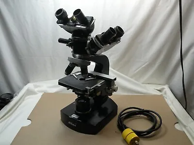 Buy Vintage Nikon Dual Head Microscope Model S-KT, Aplanat 1.4 Condenser, AS IS • 299.95$
