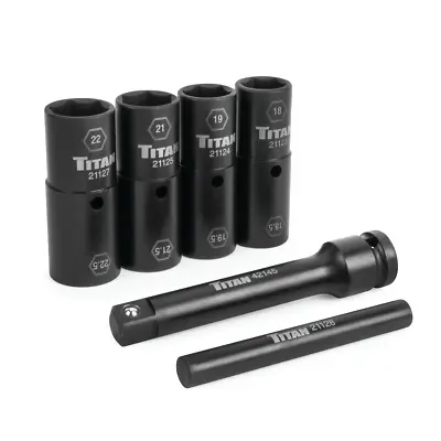 Buy Titan 21126 6 Pc. 1/2 In. Drive Half-Size Flip Socket Set • 70.52$