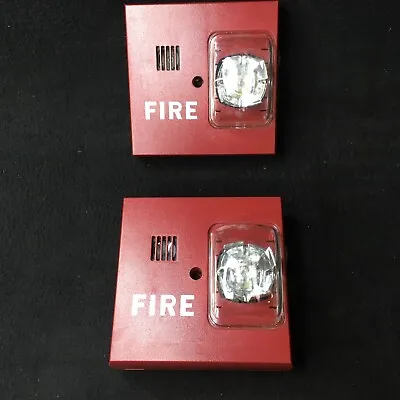 Buy Lot Of 2 Siemens 544803 Horn Strobe Alarm Fire Protection Equipment Red NOS #431 • 60$