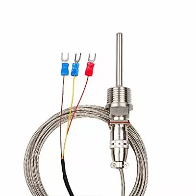 Buy CrocSee RTD Pt100 Temperature Sensor Probe 3 Wires 2M Cable Thermocouple  • 23.52$