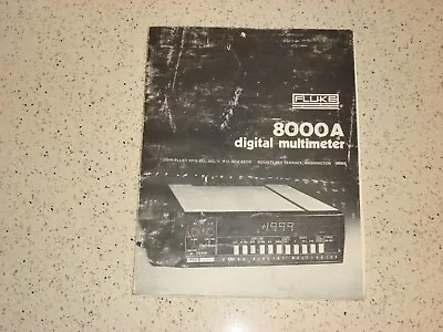 Buy Fluke 8000a Digital Multimeter Instruction Manual • 6.55$