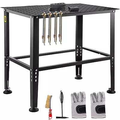 Buy VEVOR Adjustable Welding Table Steel Frame Garage Work Bench 36  X 24  Table Top • 151.99$