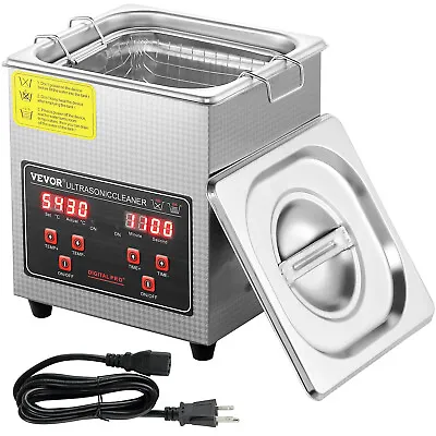 Buy VEVOR 2L Ultrasonic Cleaner With Timer Heating Machine Digital Sonic Cleaner • 44.39$