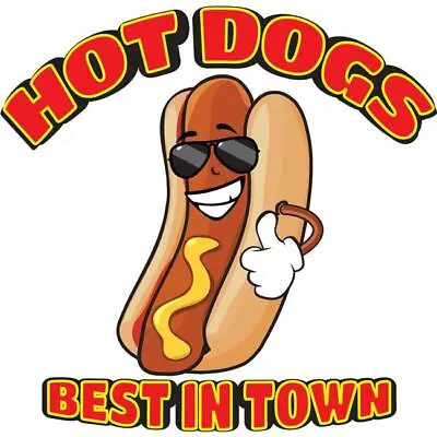 Buy SignMission 48 In. Hot Dogs All Beef Concession Decal Sign - Cart Trailer Sta... • 61.49$