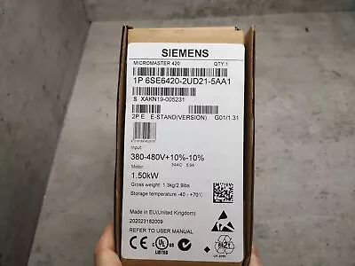 Buy 1PCS New Siemens Micromaster Inverter 6SE6420-2UD21-5AA1 • 236.48$
