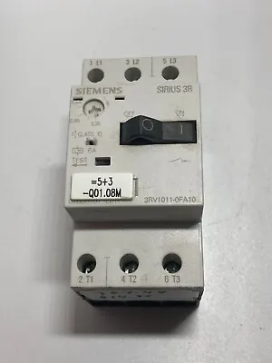Buy Siemens 3rv1011-0fa10 Circuit Breaker Size 00 0.35-0.5 Amp 3 Phase 690vac • 10.99$