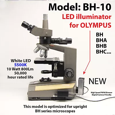 Buy 10 Watt LED Retrofit For Olympus BH Series Upright Microscopes MODEL: BH-10 • 160$
