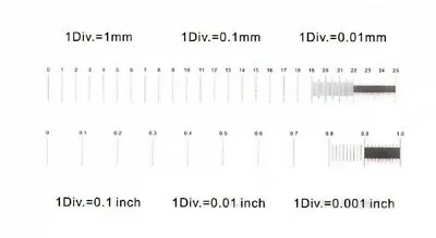 Buy Microscope Calibration Slide Micrometer Multifunctional W/ Reticle Metric Ruler • 14.50$