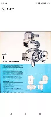 Buy Bridgeport Milling Machine Model T Cherrying Head Radius Relief Die Work • 1,000$