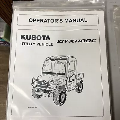Buy Kubota Rtv-x1100c Utility Vehicle Operator's Manual • 36$