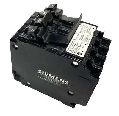 Buy 20-20A Siemens Q22020CT Circuit Breaker Two 1Pole One 2Pole Common Trip 120/240V • 21.45$
