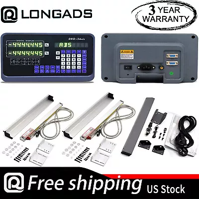 Buy 4 -40  Linear Glass Scale 2/3 Axis DRO Precision 5um Linear Encoder Mill Lathe • 98.98$