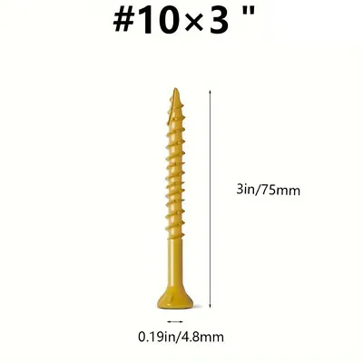 Buy #8 #9 #10 T25 Torx Self Tapping Deck Screw Star Flat Head Countersunk Wood Screw • 6.55$