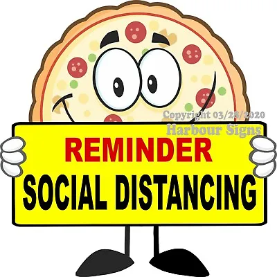 Buy Pizza Social Distance DECAL (Choose Your Size) Concession Food Truck Sticker • 14.99$