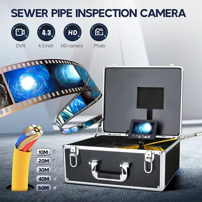 Buy 4.3  22mm Sewer Inspection Camera 30M Industrial Pipe Pipeline Drain Endoscope • 362.99$