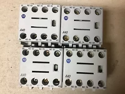 Buy Allen Bradley 100-F A40 Auxiliary Contact Block-Lot Of 4 • 25$