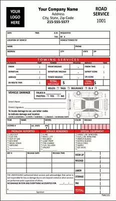 Buy Towing Wrecker Invoice Form In Color / 5.5 X 8.5 / 2 Or 3 Part / TMG101 • 39.97$