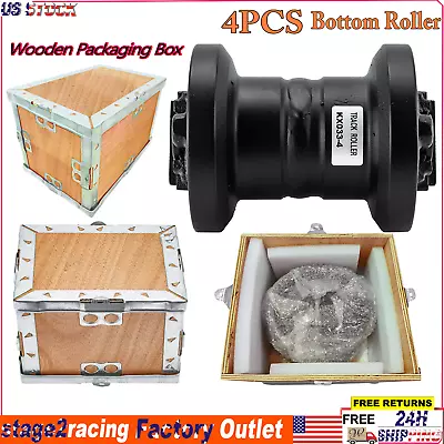 Buy 4PCS Track Roller Bottom Rollers For Kubota KX033-4 Excavator Undercarriage • 436$