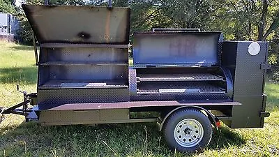 Buy HogZilla BBQ Smoker Cooker Grill Trailer Tailgate Food Truck Catering Business  • 8,999$
