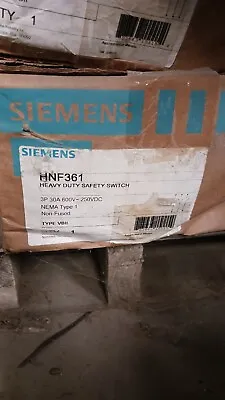 Buy New Siemens HNF361 30 Amp 600v Non Fused 3Ph Safety Switch Disconnect • 59.99$