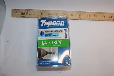 Buy (75-Pk) Tapcon Hex Head Concrete Screw Anchor 1/4  X 1-3/4  24320 • 20.97$