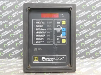 Buy USED Square D 3020 CM-2250 Power Logic Digital Circuit Monitor With IOM-4411-20 • 125$