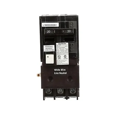 Buy Siemens Qf220ap 20-amp 2 Pole 240v Gfci Circuit Interrupter • 109.99$