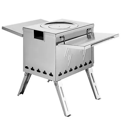 Buy Tent Wood Stove Camping Wood Stove Ss304, With Folding Pipe, 113 Total Height • 270.89$