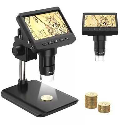 Buy Microscope- LCD Digital Microscope 500X, 1080P Coin Magnifier For Error Coins  • 54.31$