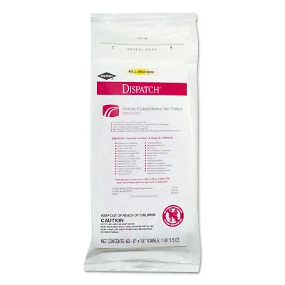 Buy Clorox Dispatch Disinfectant Towels W/ Bleach 9x10 60/pk 12/ctn 69260 NEW • 133.17$