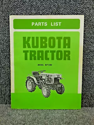 Buy OEM Factory Original Kubota B7100 Tractor Parts List Catalog Manual Book • 39.99$