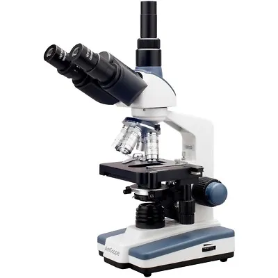 Buy AmScope 40X-1000X LED Lab Trinocular Compound Microscope W 3D Two-Layer Mechanic • 336.99$