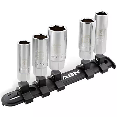 Buy Clearance-ABN 3/8 IN Dr SAE Metric Spark Plug Socket Set 6 Pt Rubber Rings And • 11.80$