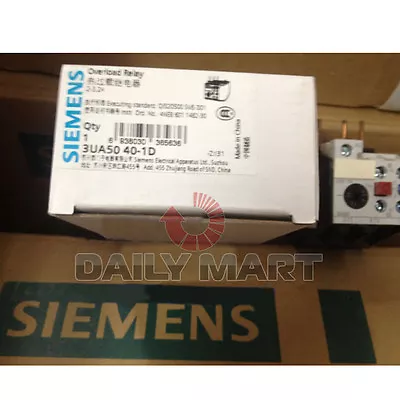 Buy Siemens 3ua5040-1d 3ua50401d Thermal Overload Relay Plc Module New • 31.20$