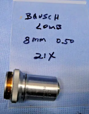 Buy Bausch & Lomb 8mm 0.50 21x Microscope Objective • 25$